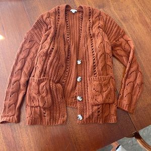 Cable Knit Sweater Cardigan